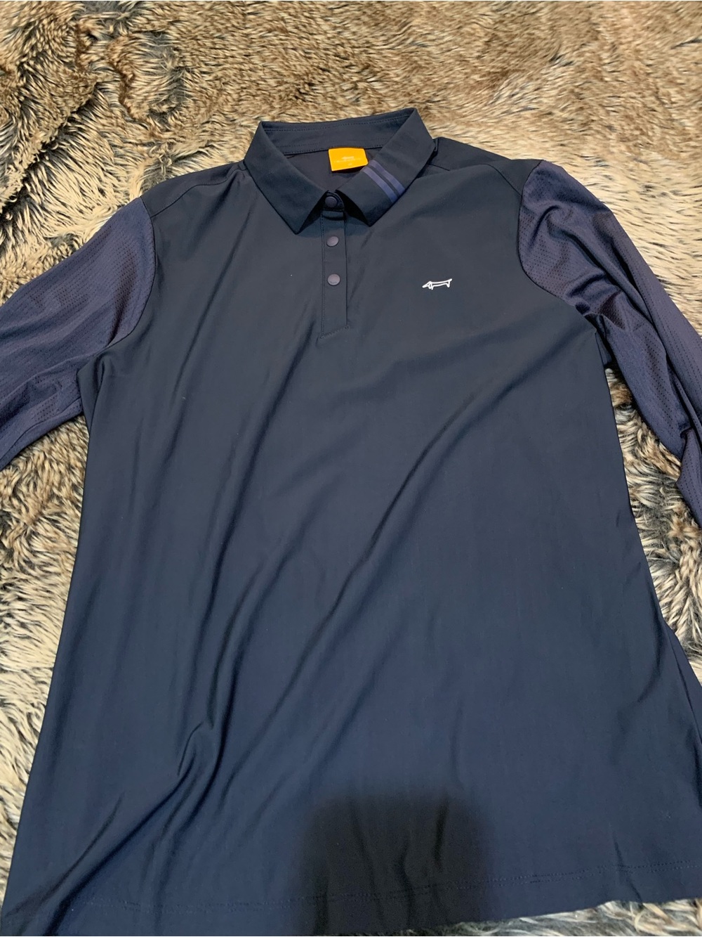 Louis Castel polo Sleeve navy blue Golf size 105/L